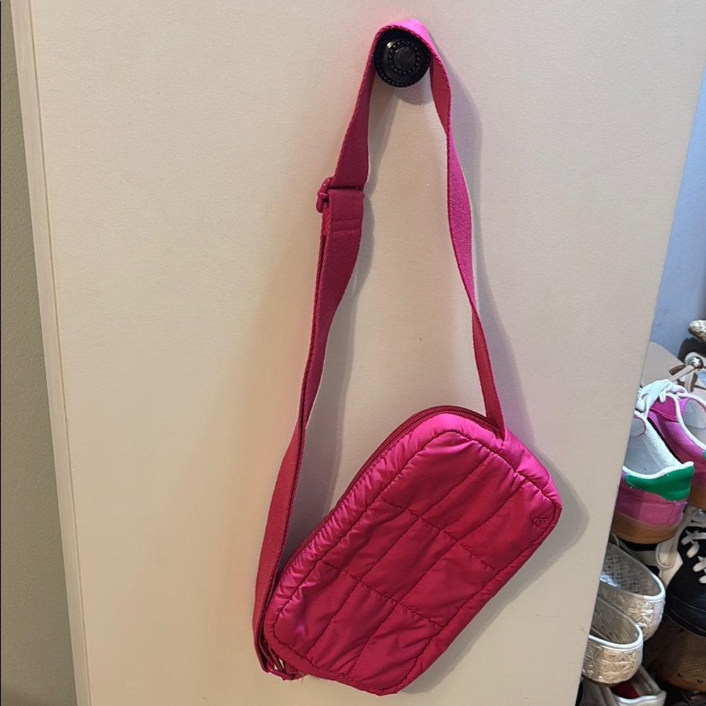 LOFT Pink Crossbody Bag Soft Fabric Casual